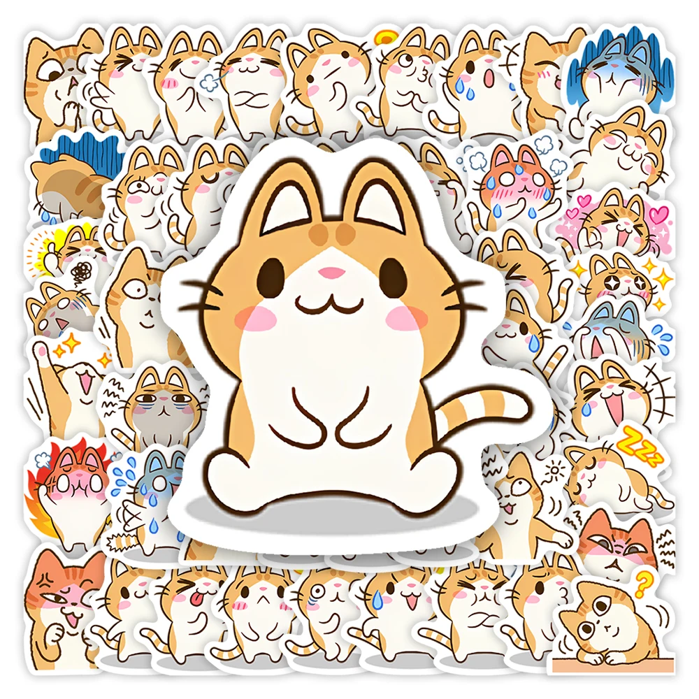 

Funny Cartoon Luck Cat Stickers Kawaii DIY Kids Toys Gift Decorative Decal for Scrapbook Diary Laptop Phone Luggage Waterproof