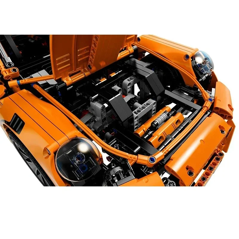 Technology 1: 8 orange 2758pcs sports car model building blocks mechanical group puzzle assembly toy boy Christmas birthday gift