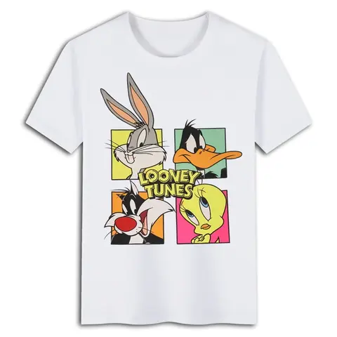 Sommar 2025 Ny Animation Peripheral Bugs Bunny Kortärmad T-shirt Bomull Herr- och Damkläder Sommarkläder Pojkar och Flickor Toppar 8 best sales Bugs Bunny T-shirt - №8