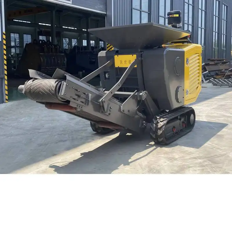 High Peormance 70 90 Wing Motor Pow Mining Mini Mobile Stone Crusher Hine
