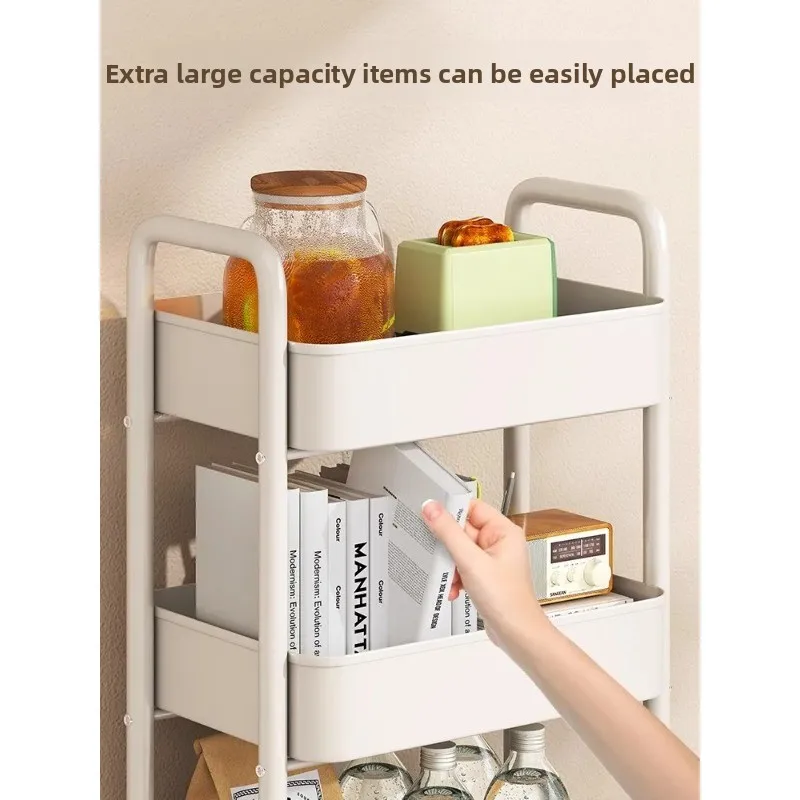 Stroller Shelf Kitchen Floor to Floor Bedroom Multi-layer Baby Snacks Mobile Bathroom Toilet Storage Storage Rack
