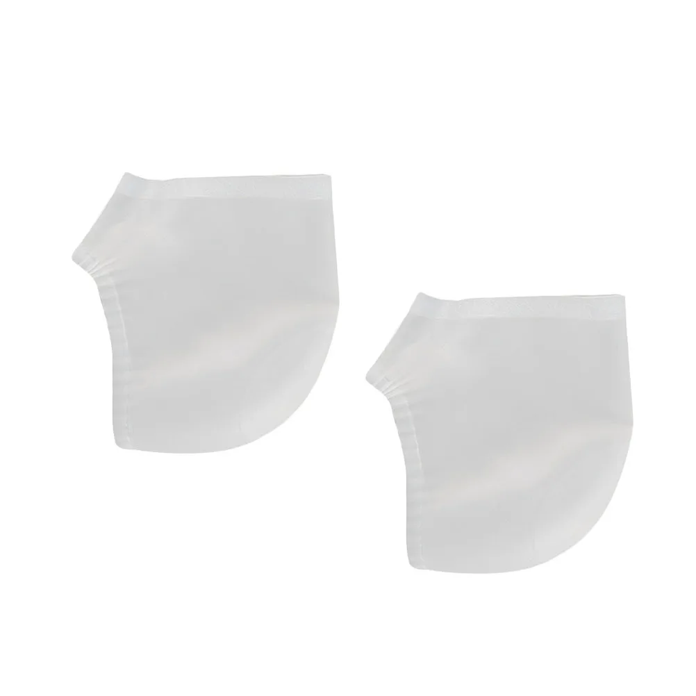 

2Pairs White Silicone Heel Cover Protective Sleeve Heel Socks Lightweight Durable Cushion for Running Walking Outdoor Use