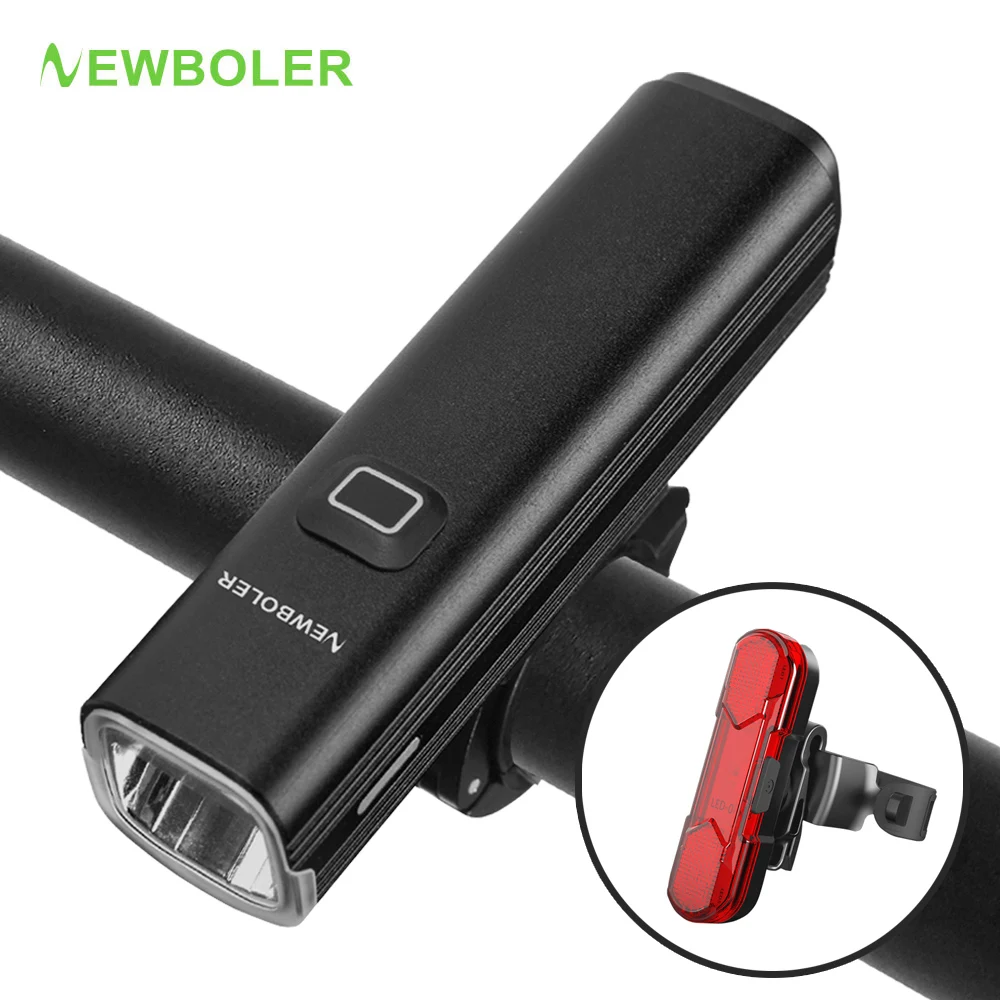 NEWBOLER Bike Light USB Front Bicycle Light Rechargeable Headlight Waterproof Flashlight For MTB Road Bike Lantern Cycling Lamp