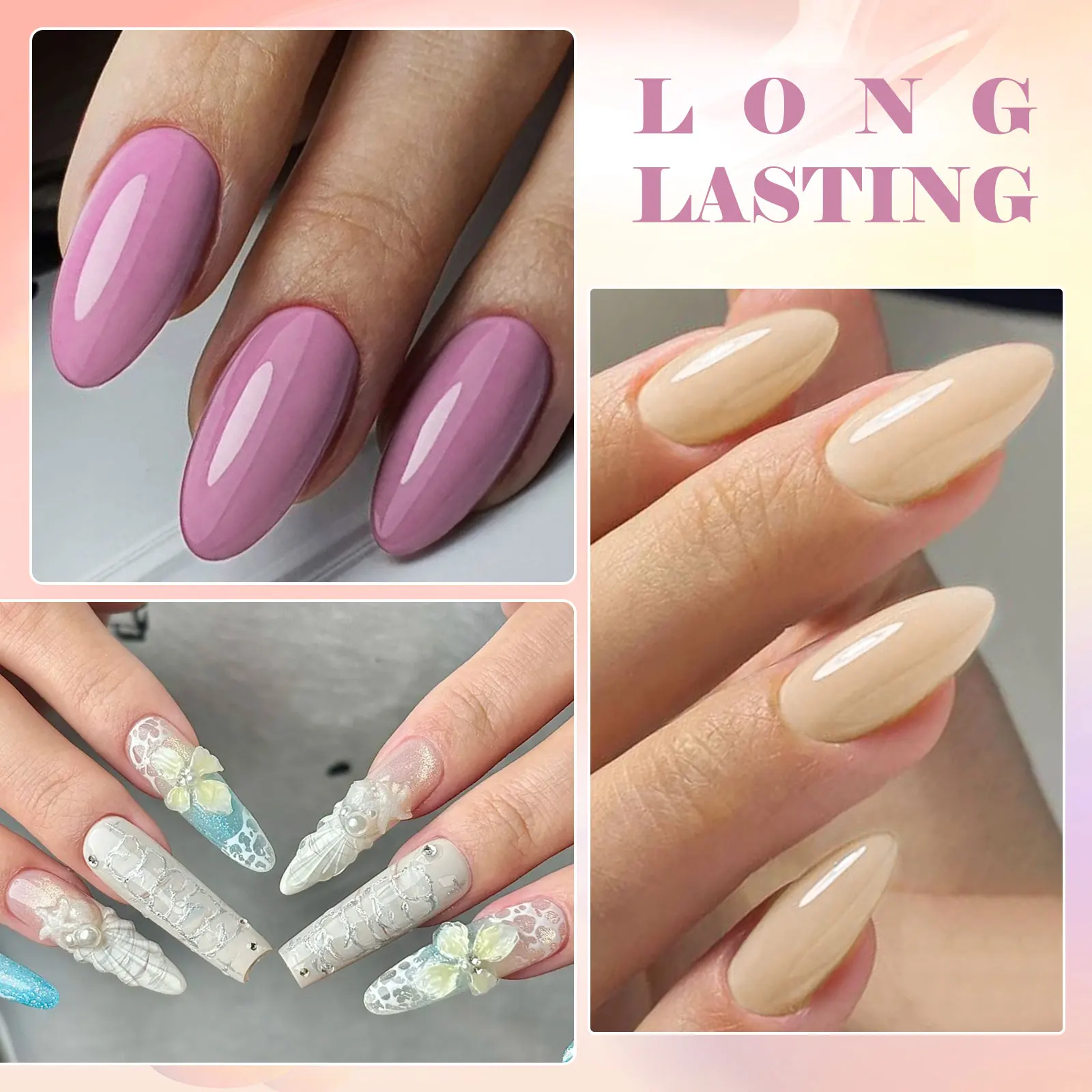 12 قطعة عارية الوردي هلام مسمار البولندية مع الأبيض كزة جيل للأظافر مجموعة شبه دائم نقع قبالة الأشعة فوق البنفسجية هلام الورنيش مسمار الفن DIY بها بنفسك مستلزمات الأظافر #5