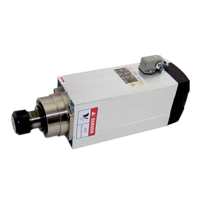 China 6kw Square Air-Cooled Electric Spindle Motor CNC Router Machine Tool Spindle