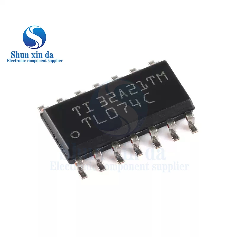 10PCS TL074CDR TL074IDR TL074CN SOP-14 DIP-14 TL074 TL074C TL074I SMD TL074CDT 074C Low-noise JFET Quad Operational Amplifier IC