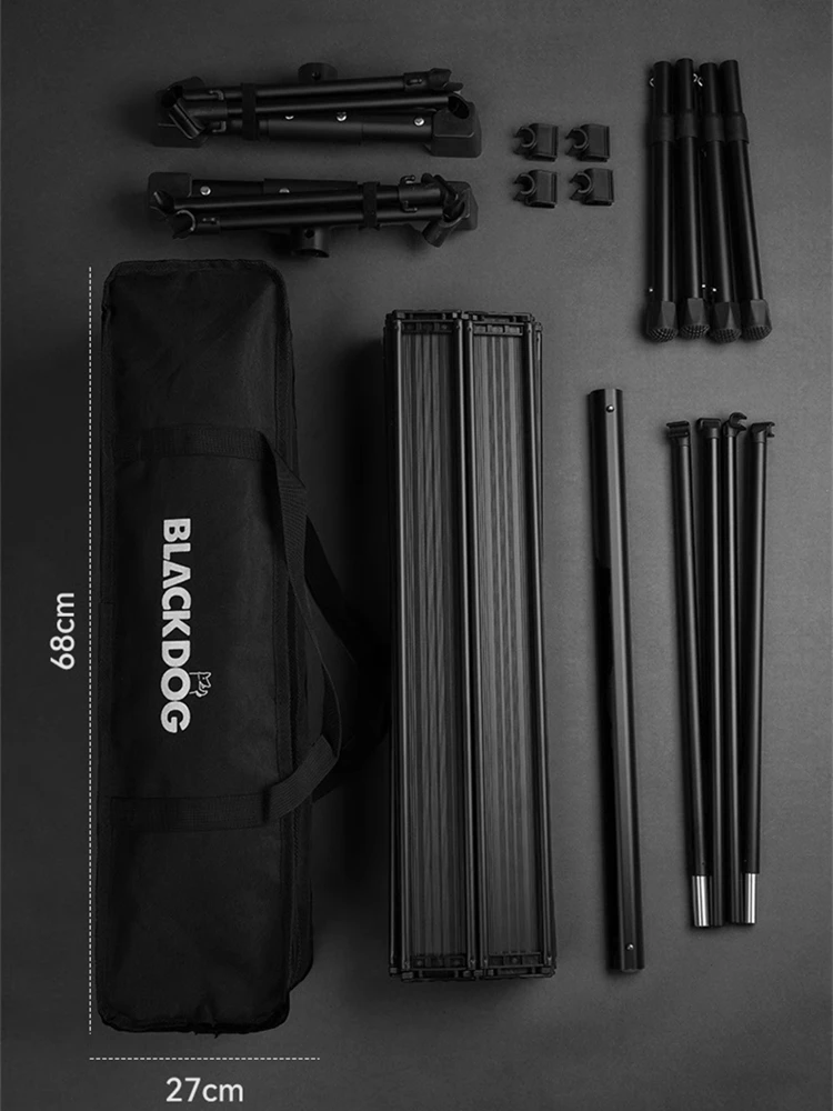 Outdoor Dark-Finish Camping Folding Table Portable Table Aluminum Alloy Folding Table Picnic & Barbecue