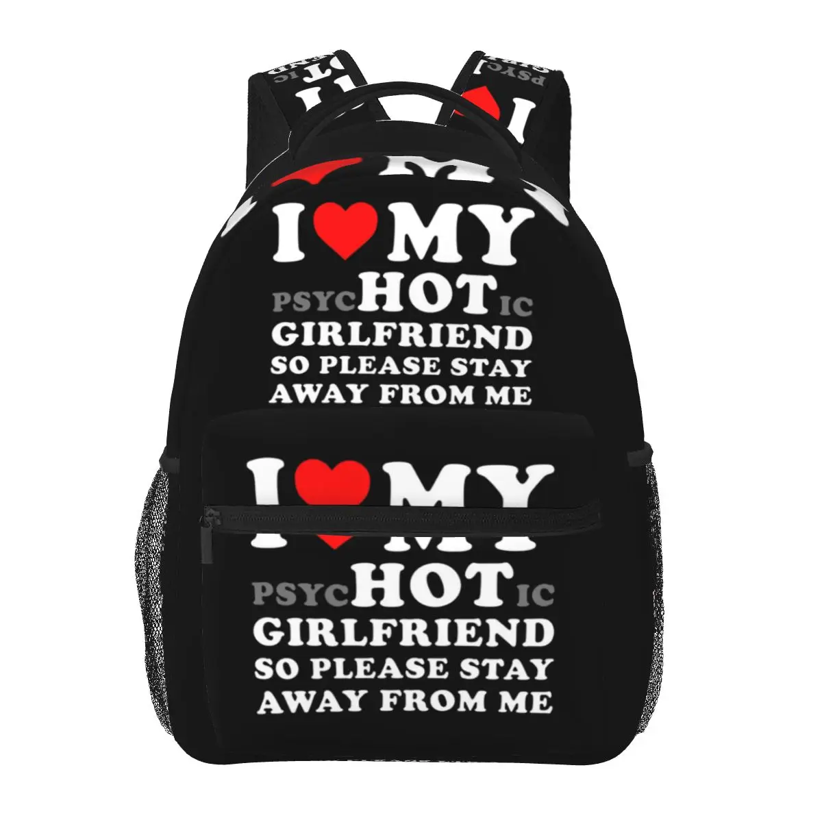 

I Love My Hot Psychic Girlfriend Backpacks Boys Girls Bookbag Students School Bags Kids Rucksack Shoulder Bag Large Capacity