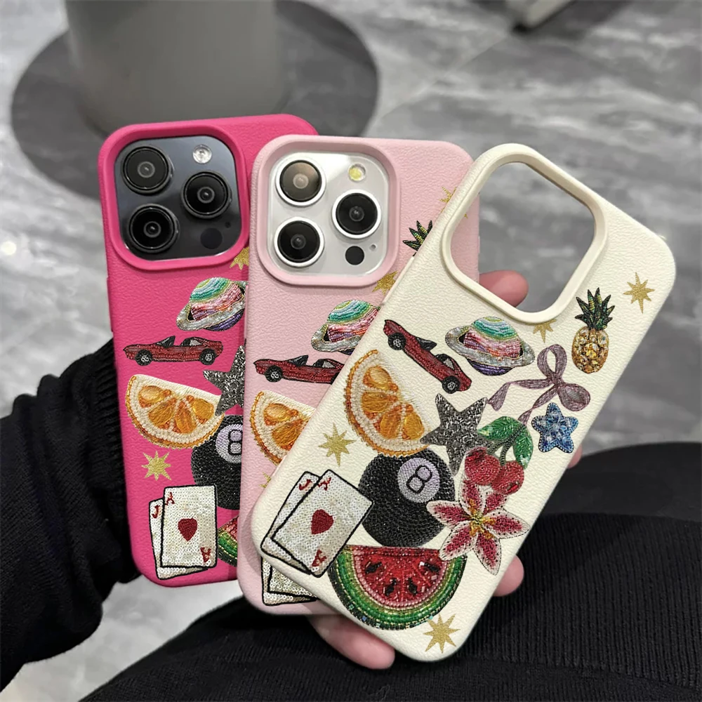 Stickerei-Elemente Handyhülle für iPhone 17 16 15 14 13 12 11 Pro Max 16 15 14 Plus 17 16 15 14 Pro 17Air Silikon Matte Hülle – Detail 4