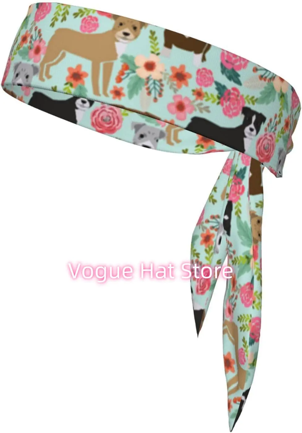 

Biewer Terrier Dogs Flower Floral Athletic Sweatbands, Non-Slip Moisture Wicking Sports Head Tie for Men Women