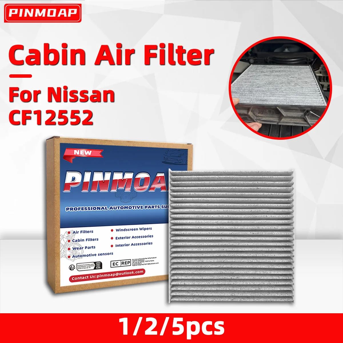 Filtro de Ar Condicionado Automotivo PINMOAP 27277-5na1a Adequado para QX50 QX60 ALTIMA NISSAN KICKS ROGUE Filtro de Cabine Automotivo
