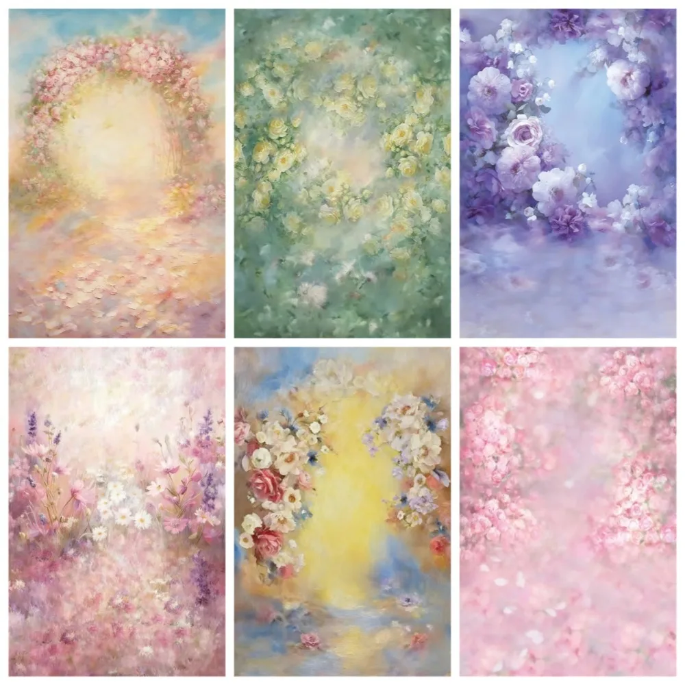 Spring Garden Flower Theme Decoration Photography Background, Abstract Texture Birthday Party Decoration Photography Background