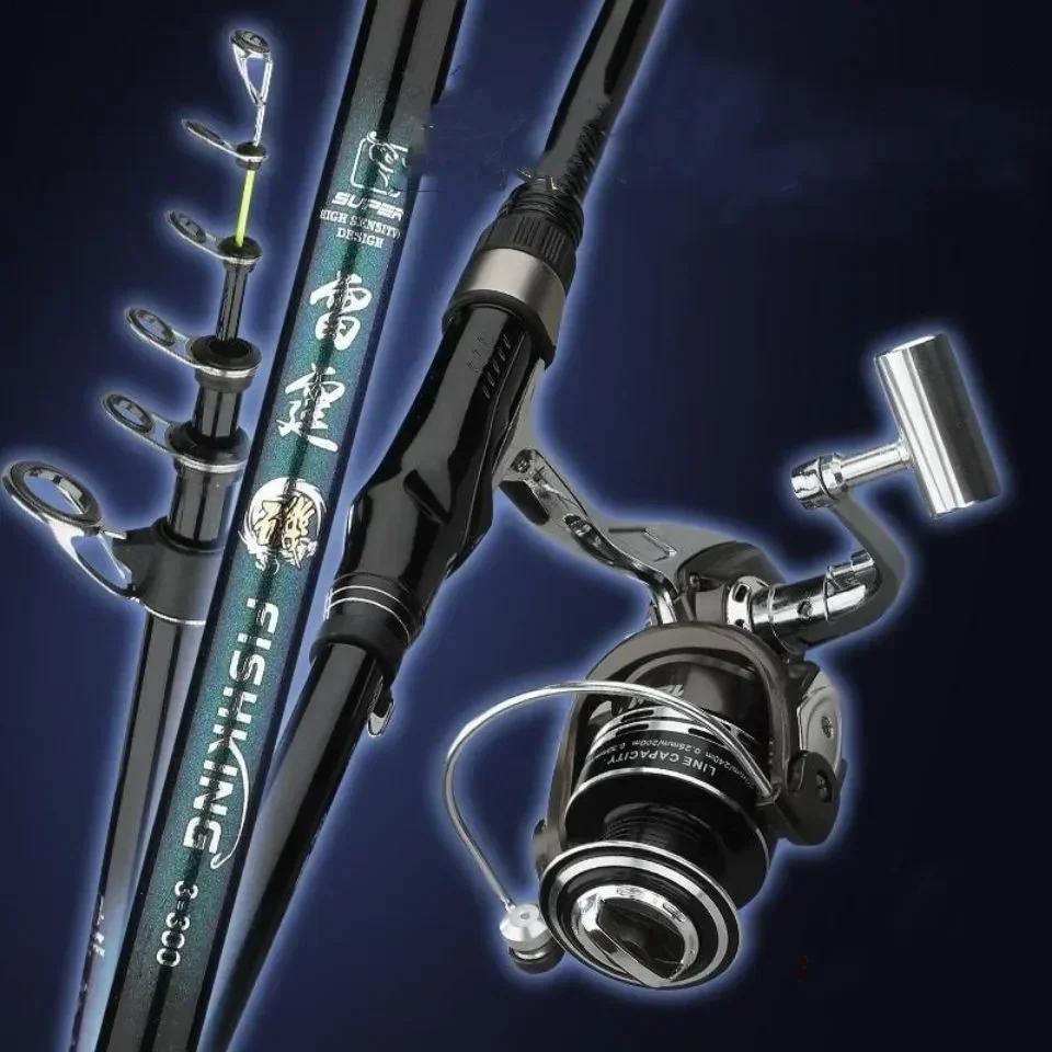 2.4M 2.7M 3.0M 3.3M 3.6M 4.5M 5.4M Canna da pesca telescopica in fibra di carbonio Grande anello guida Canna da pesca in roccia Canna da pesca in mare spinning