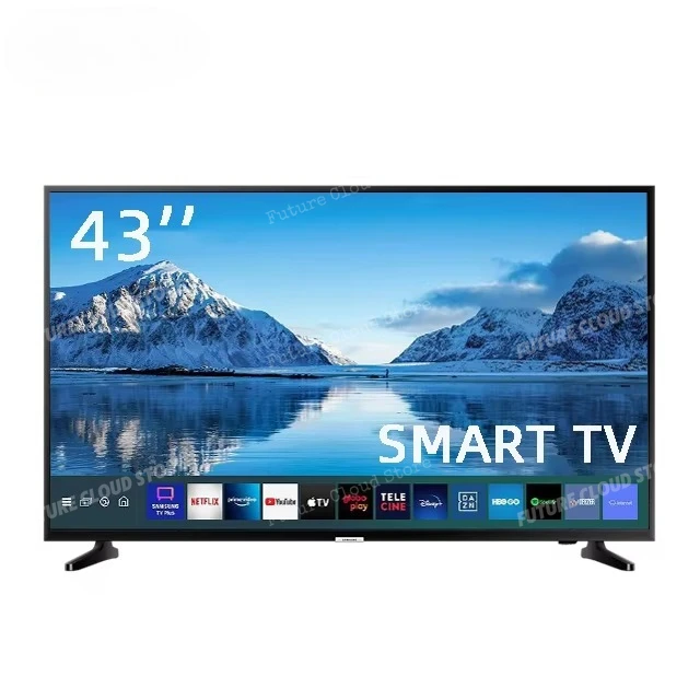 

Smart TV with Android WiFi, 43 Light Emitting Diode Ultra high definition 4k Frameless Pixel LCD Hotel TV