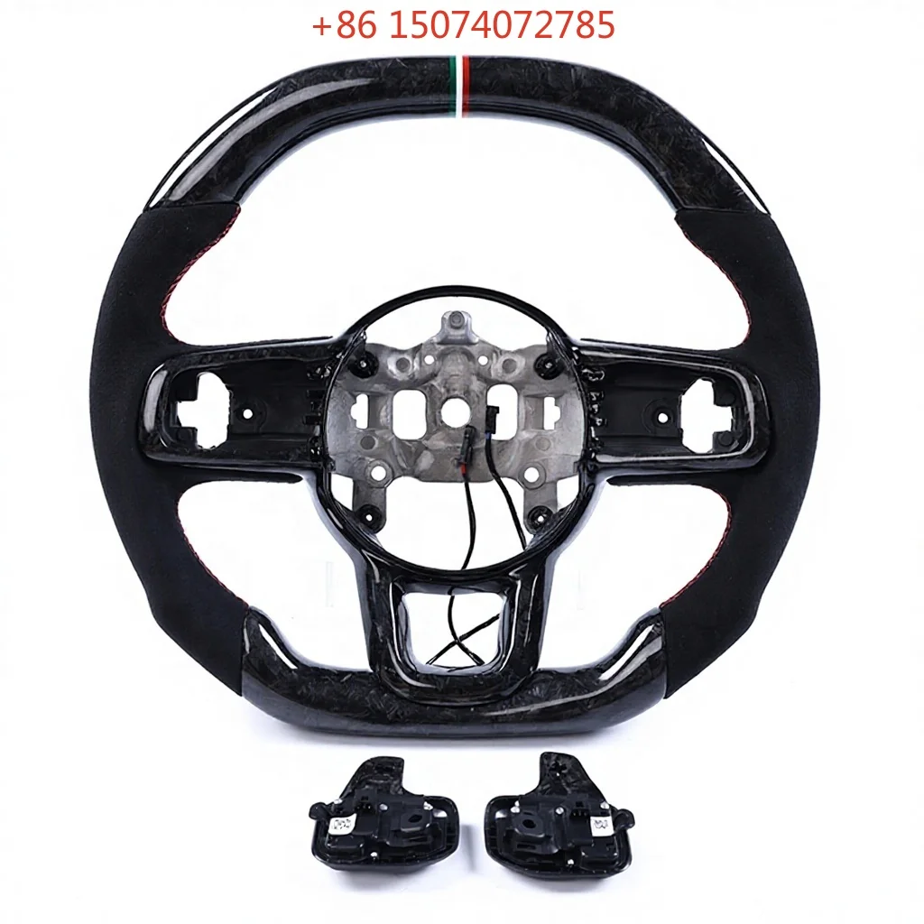 Forged Carbon Fiber Leather Steering Wheel For Jeep Wrangler JL Gladiator 392 2018+ Custom Racing Mod