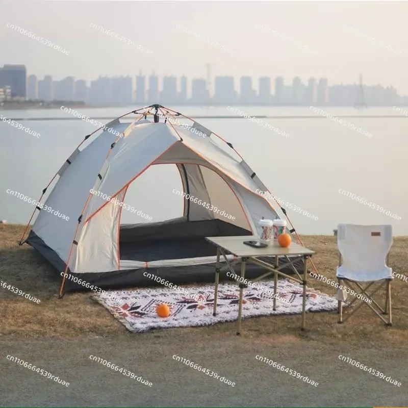 Double Layer Automatic Quick Open Tent Outdoor Waterproof UV Protection Camping Canopy