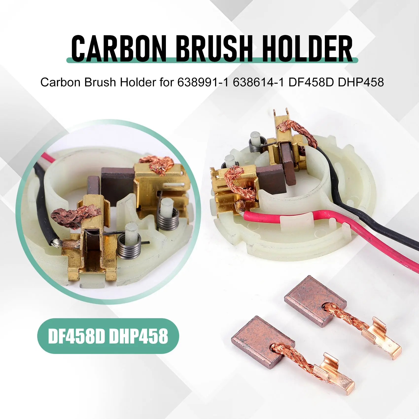 

AEF5-Carbon Brush Holder For 638991-1 638614-1 DF458D DHP448 DDF458 DDF448 BHP458 BHP448 BDF458 BDF448 DF444D CB-440
