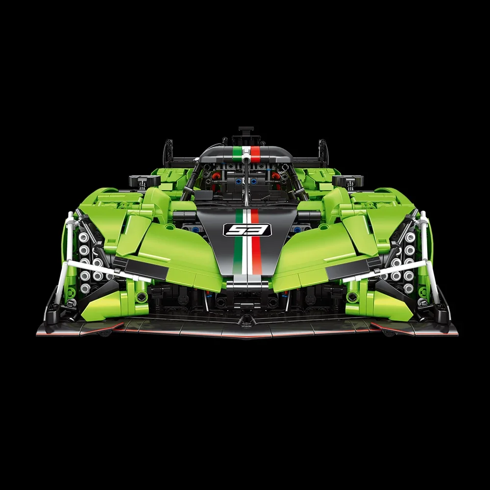 Y18081 3771pcs MOC Technische 1:8 RC Sportwagen LEE MANS SC63 Bouwstenen Bricks Model Assembleren Speelgoed voor Jongens Gift set
