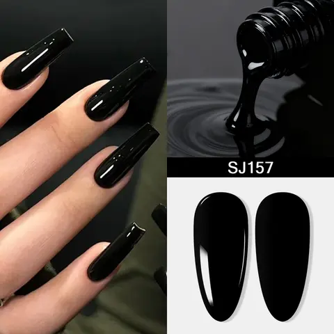 10ml 블랙 네일 젤 폴리쉬 쏙 오프 UV LED 바니쉬 매니큐어 도구 홈 살롱 네일 아트 DIY 겨울용 쿨 걸즈 디자인 10ml 블랙 네일 젤 폴리쉬 쏙 오프 UV LED 바니쉬 매니큐어 도구 홈 살롱 네일 아트 DIY 겨울용 쿨 걸즈 디자인
