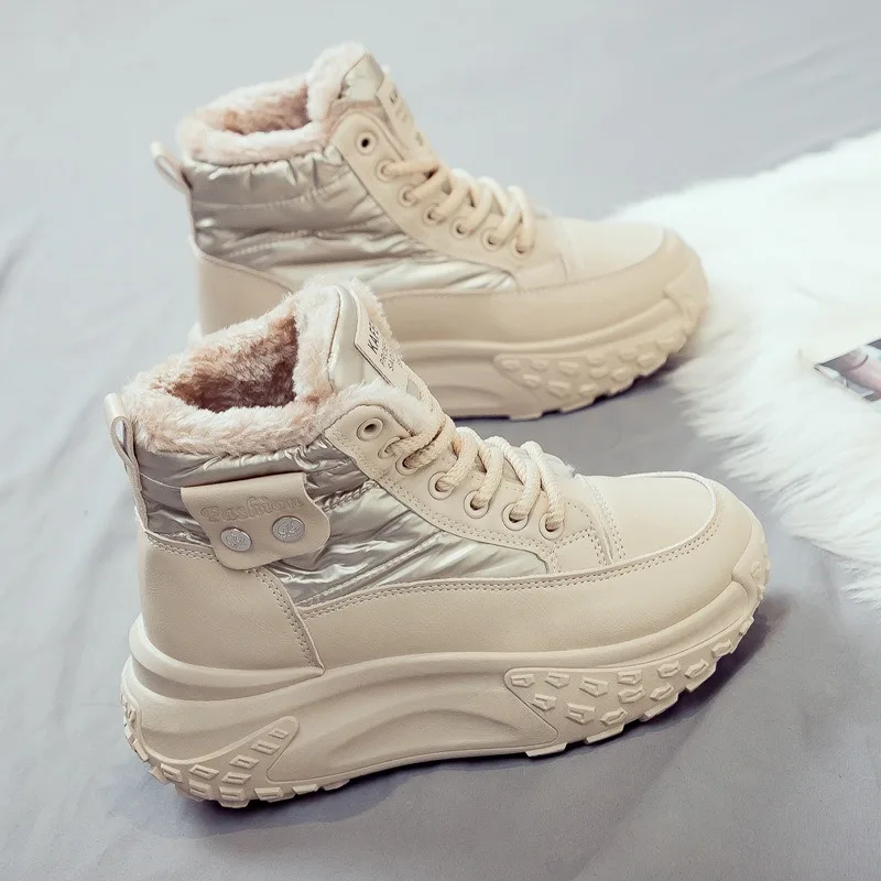 

Cotton Shoes Women's Velvet Snow Boots Versatile 2025 Winter New Cotton Boots Women's Shoes Short Boots