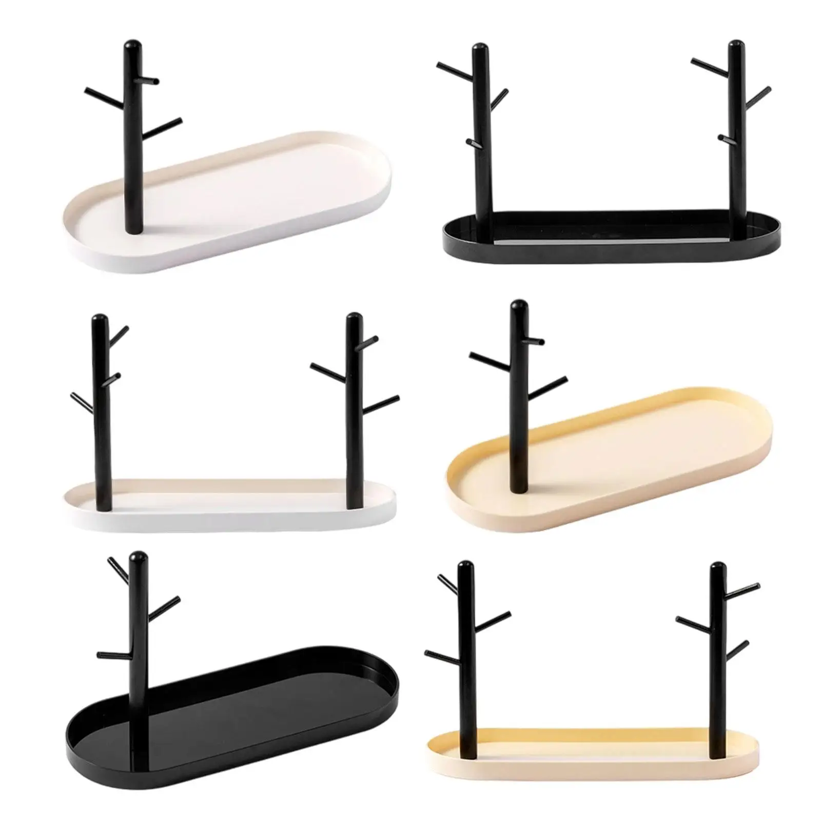 

Jewelry Dish Decor Versatile Modern Bathroom Storage Tray Rings Holder Key Tray for Necklace Watch Tabletop Earring Farmhouse