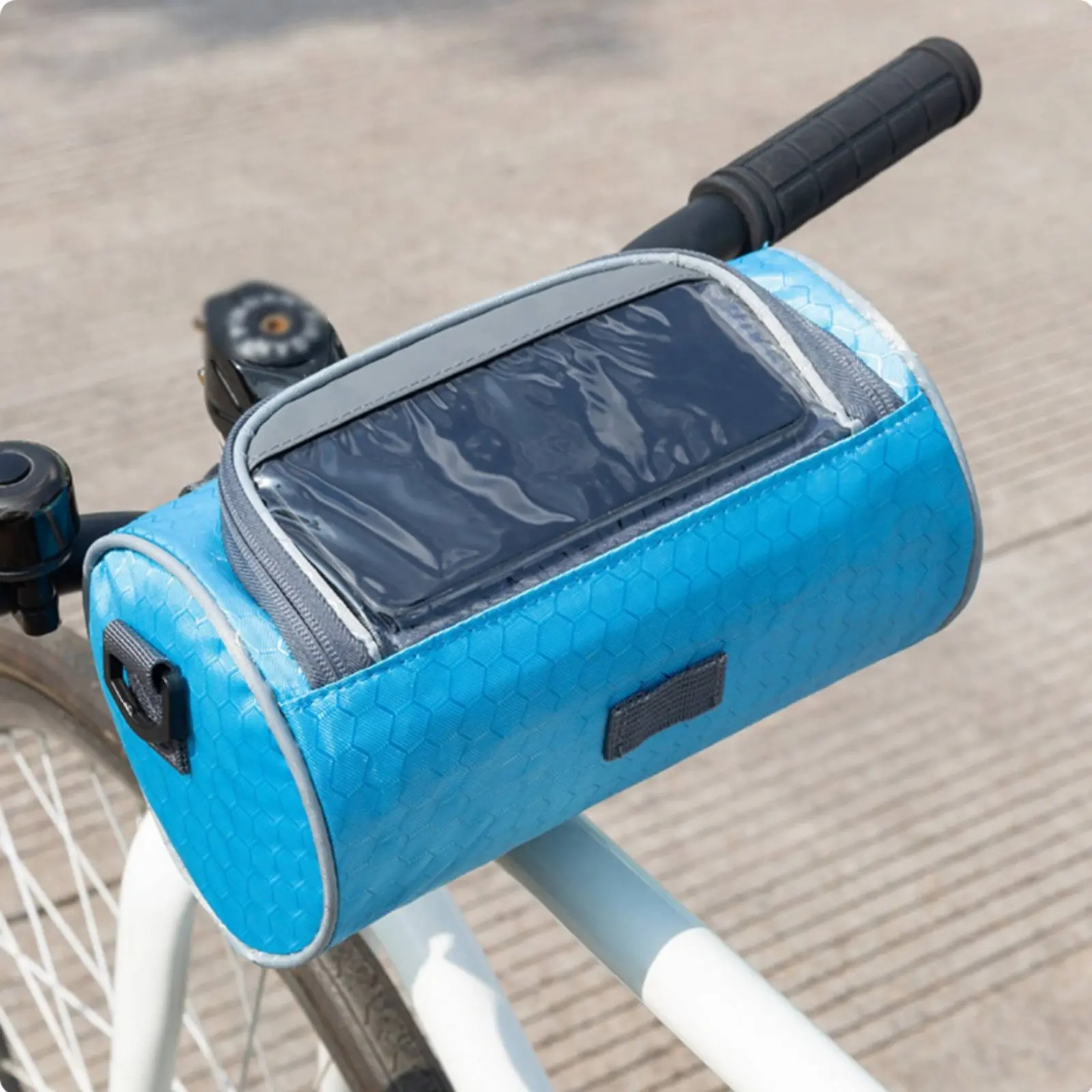 

Touchscreen Handlebar Bag Easy Installation Water Water-Resistant Cycle Front Bag Cycle Front Pouch Large Capacity for Commuting