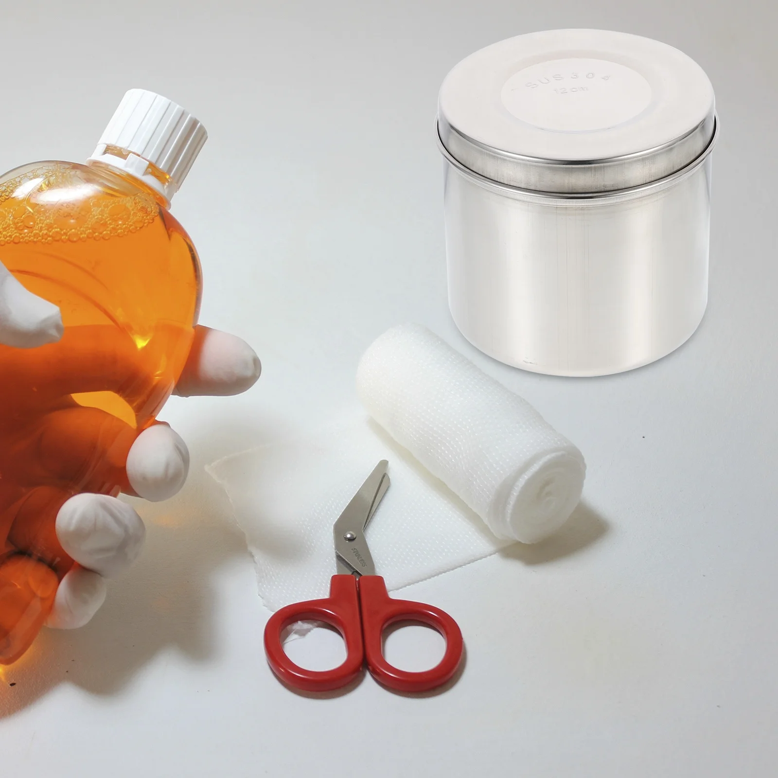 

1Pcs Stainless Steel Unguent Storage Jar High Sealing Performance Sterilization Container for Clinic Beauty Salon Cotton Ball