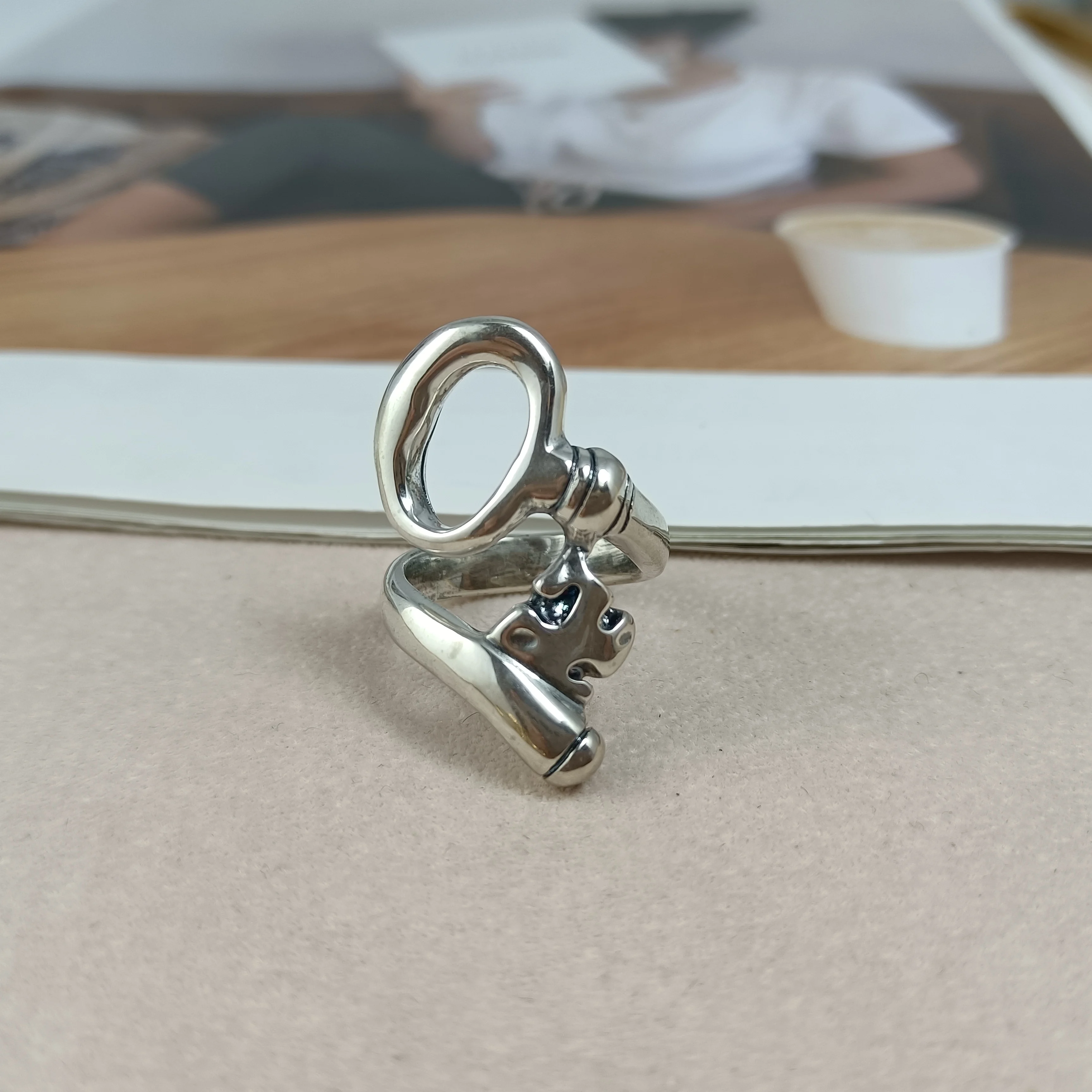 2023 New Fit UNO DE 50 Fashion Plated 925 Silver 14k Gold Charm Silver Ring Niche Jewelry Gift