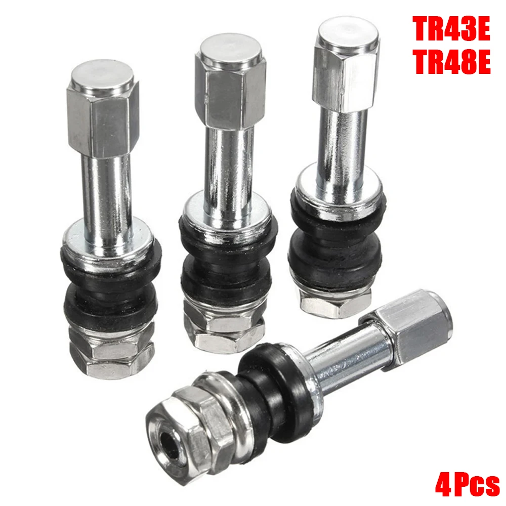 TR43E Air Valve for Pneumatic Tire, V5 Metal Wheel Nipple TR48E for Tubeless Tire Wheels Tires Parts