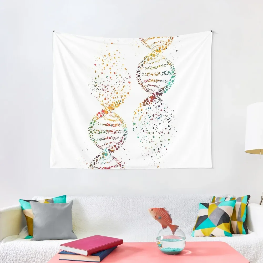 

DNA, Watercolor Art,Dna double helix genetic Tapestry Wall Mural Home Decoration Accessories Tapestry