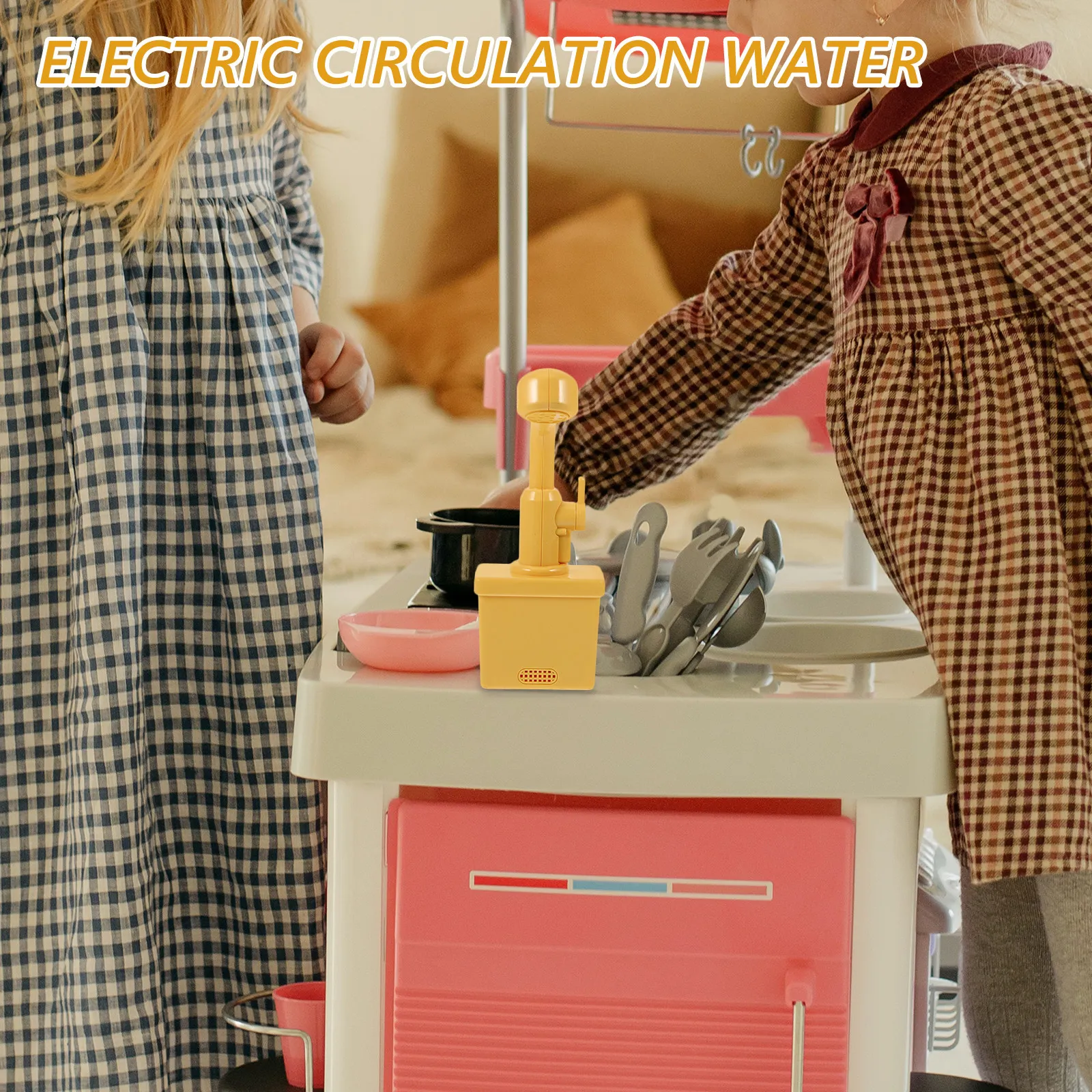 

Игровой кран для детской кухни с реалистичным эффектом текущей воды, аксессуар для ролевых игр, игрушка для раковины