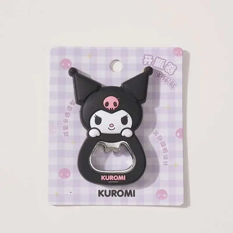 Hello Kitty abridor de botellas imán para refrigerador nueva melodía Kuromi Cinnamoroll lata cerveza vino accesorios utensilios de cocina decoración del hogar