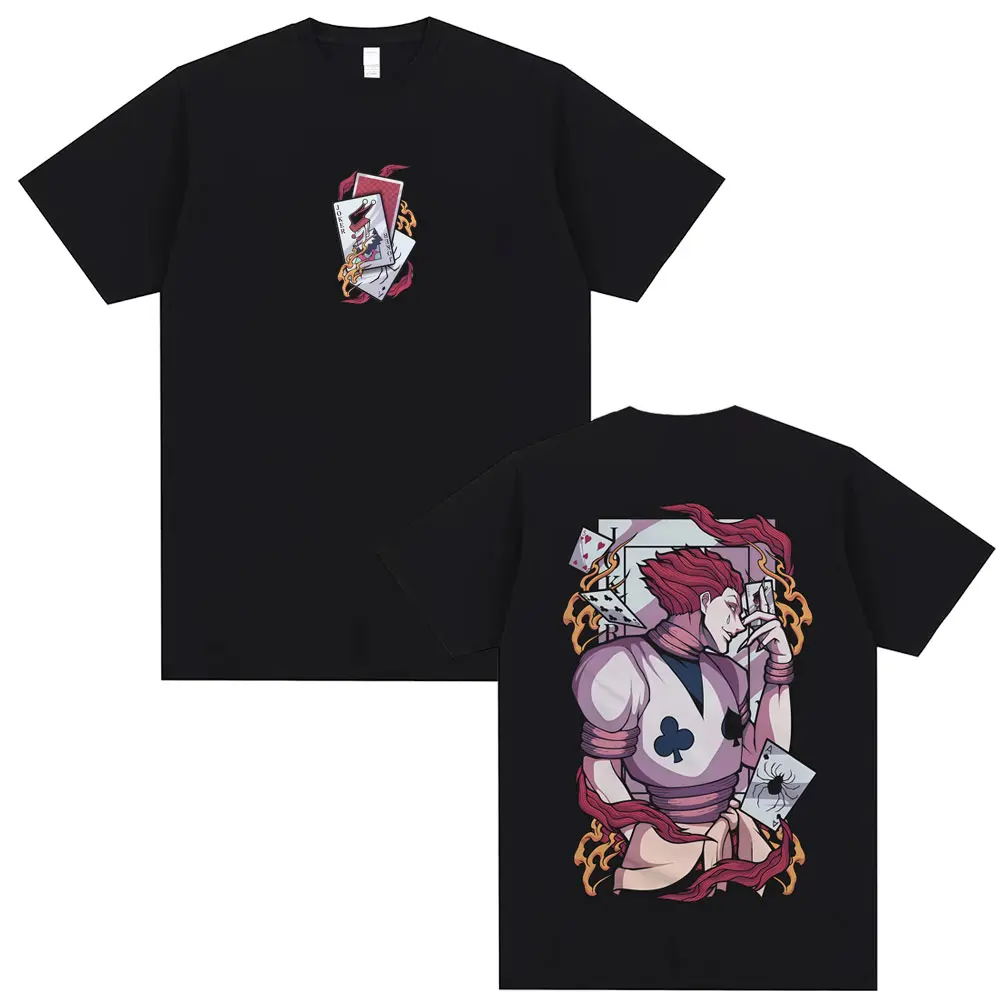 Camiseta de Anime Hunter X Hunter Phantom Troupe Hisoka, camisetas gráficas para hombres y mujeres, camisetas informales Vintage de gran tamaño, ropa de calle para hombre
