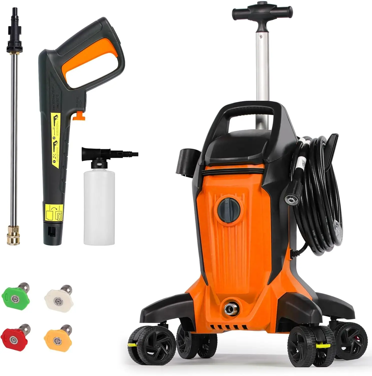 

Electric Pressure Washer 4000 PSI 2.8 GPM Power Washer Telescopic Handle and Anti Tipping Technology Pressure Washer with Foam