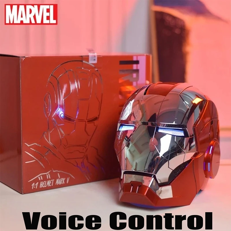 

1:1 Iron Man MK5 Helmet Avengers War Machine Cosplay Electric Open Close with English Voice & Remote Control Collection Birthday