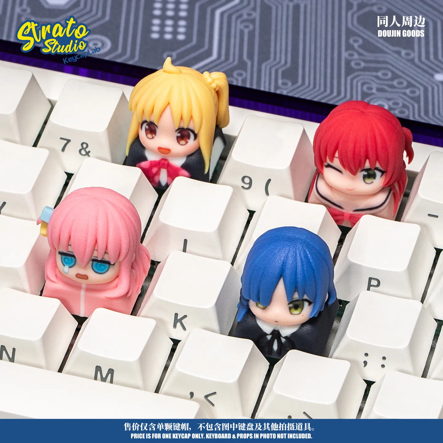BOCCHI THE ROCK! Anime Figure ‌Gotoh Hitori Pendragon Morgan Personalized Creativity Single Resin Keycaps Mechanical Keyboard