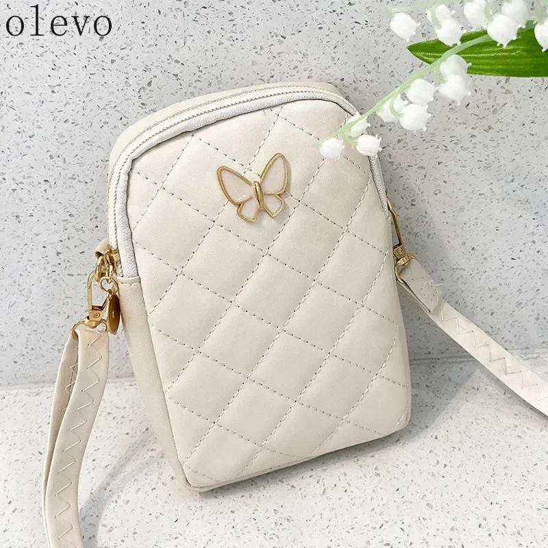 Women's PU Leather Butterfly Mini Crossbody Bag Waterproof Fashion Mobile Phone Shoulder Handbag Wallet image 4