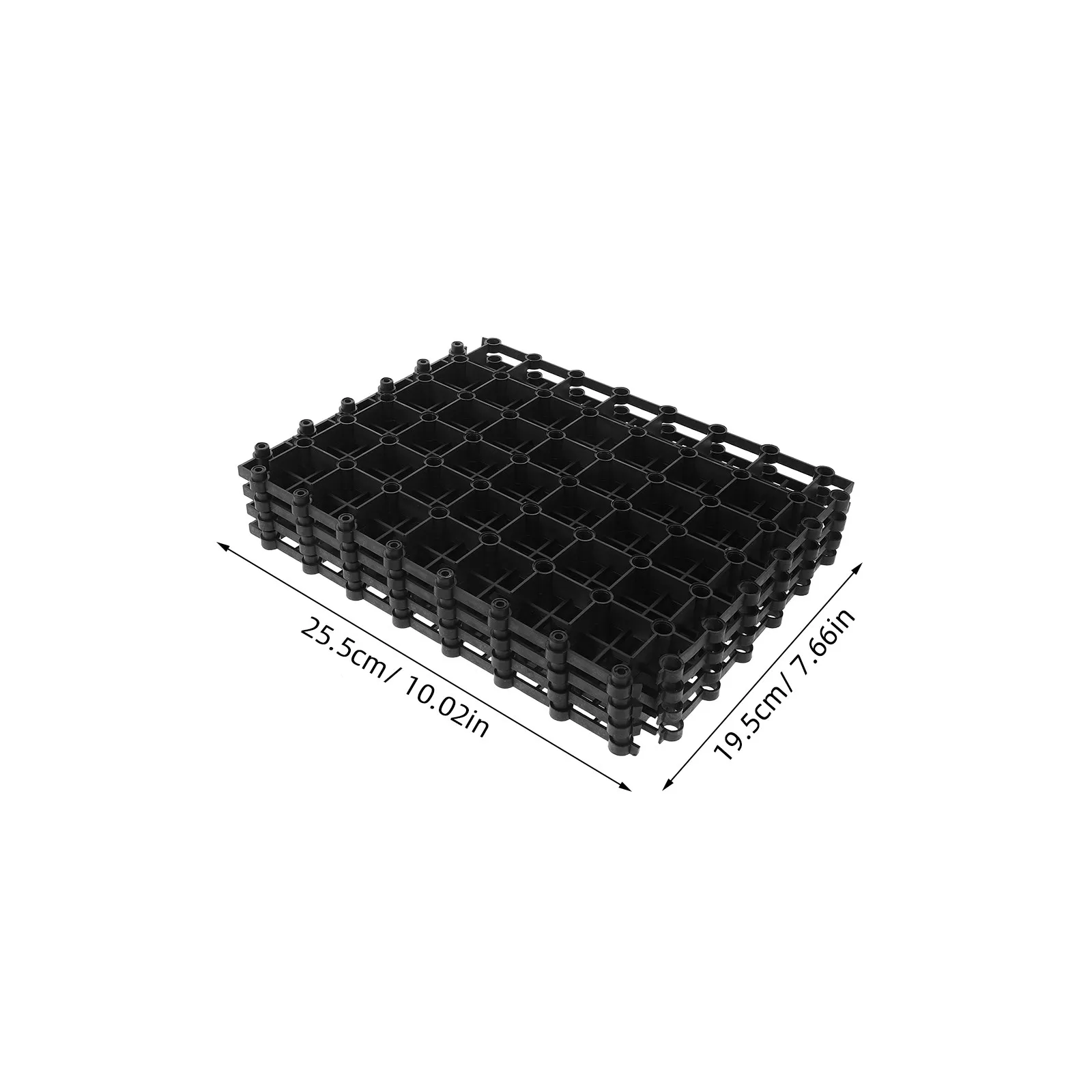 4Pcs Heavy Duty Plastic Fountain Grate Modular Panels Reservoir Deck Grate Adjustable Load Bearing Outdoor Garden Pond