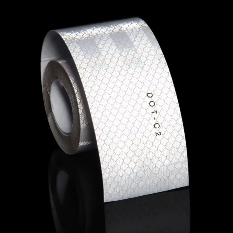 DOT-C2 Reflective Tape White – Sticky Waterproof Safety Conspicuity Sheeting for Truck & Vehicle Strip