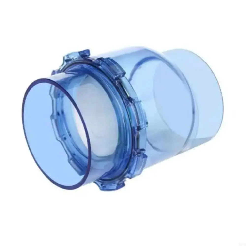 50mm Flap Check Valve Transparent Design UPVC Material Non-return Valve Movable Valve Anti-backflow Backwash Obstructor