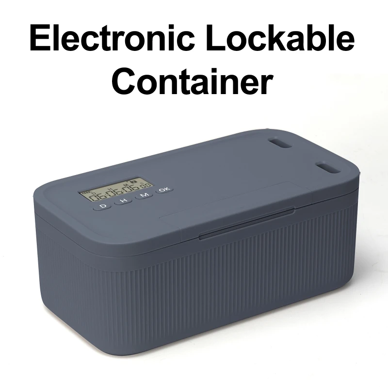 

Timer Lock Boxes Electronic Lockable Container Self-Discipline Phone Lock Boxes Medicine Box Personal Items Files Safe Storage
