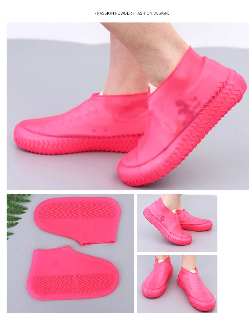 Wasserdichte Schuhüberzüge für Damen und Herren, wiederverwendbar, faltbar, rutschfest, Schuhschutz, Überschuhe, Regengaloschen, Kinder, Herren – Detail 7