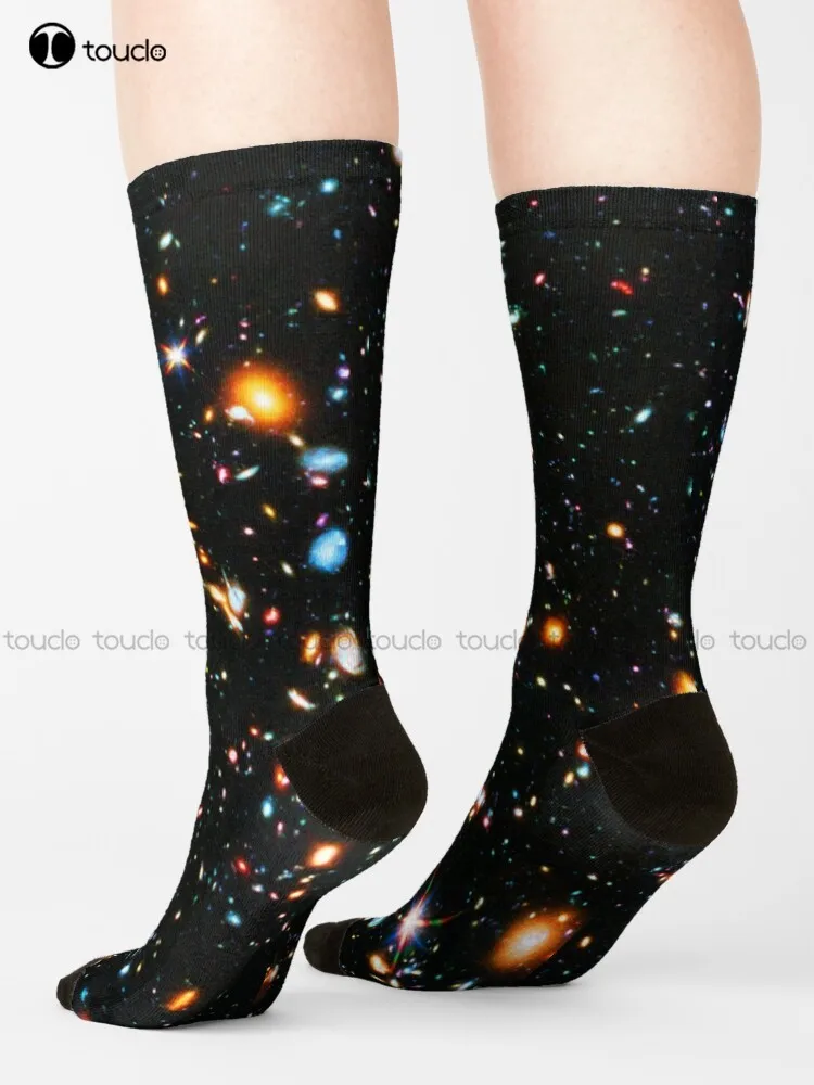 Hubble Extreme Deep Field Socks Kawaii Socks Personalized Custom 360° Digital Print Gift Harajuku Unisex Adult Teen Youth Socks