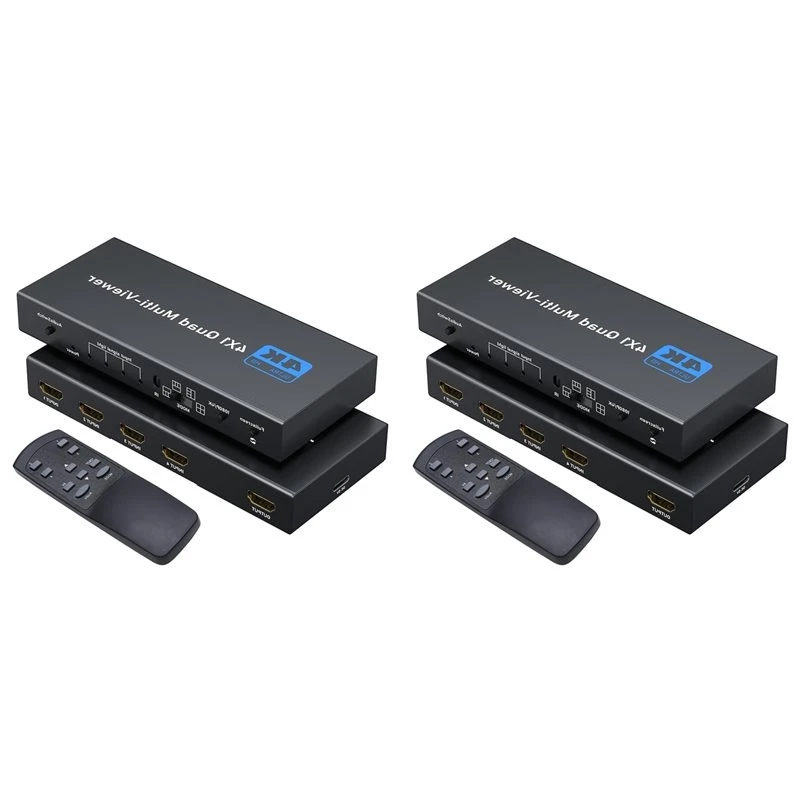 T23C 2X 4K HDMI-Compatible Quad Multi Viewer 4 In 1 Out 1080P Screen Viewer Seamless Switcher For PS4 Camera PC TV Monitor