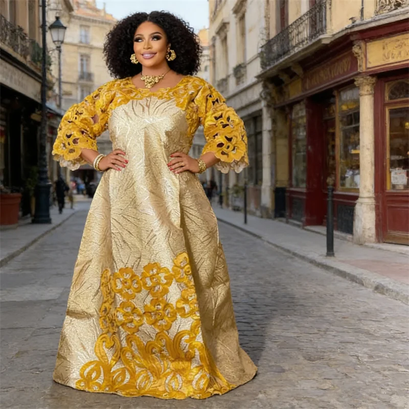 

Африканские платья для женщин с вышивкой, анкара, дашики, ажурная африканская одежда, бубу, марокканский кафтан, абайя, традиционное платье