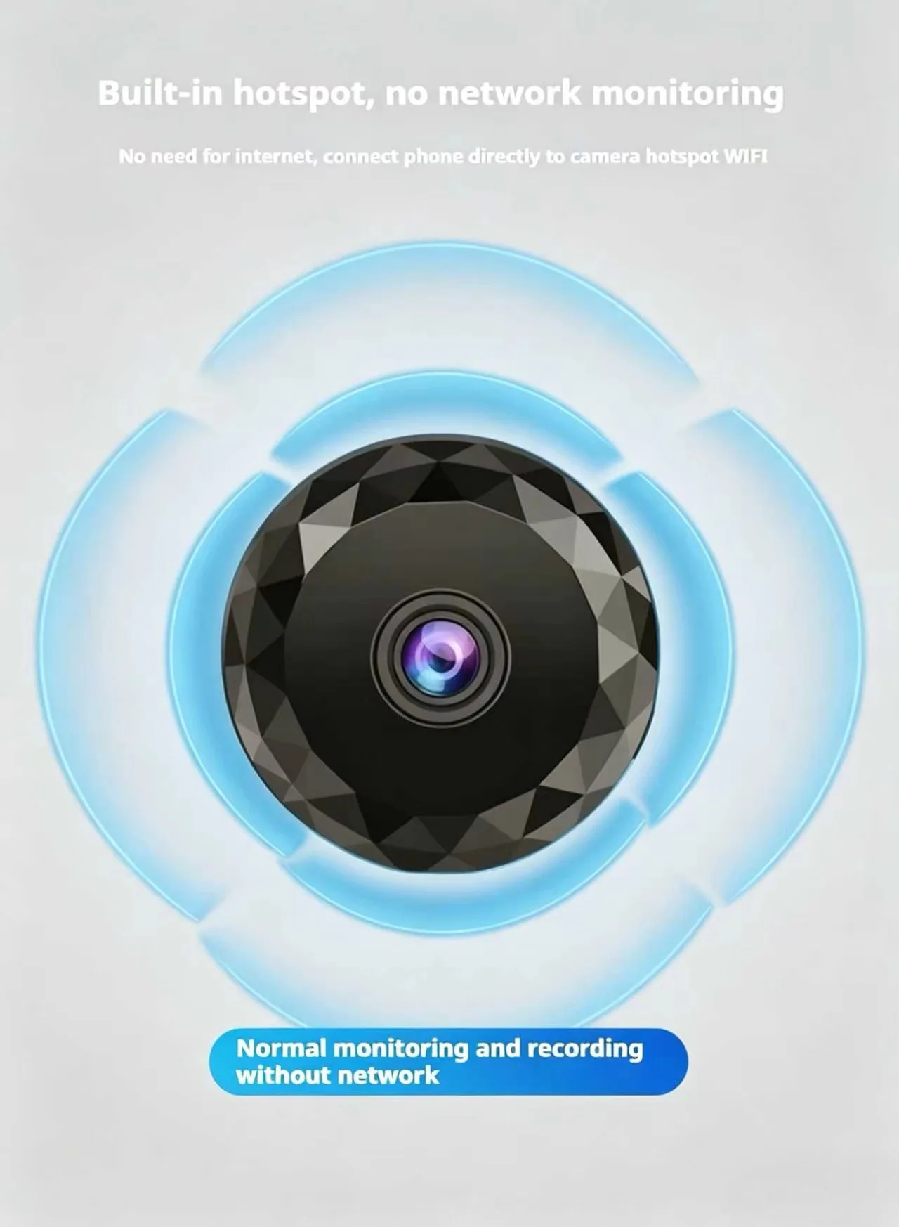 Wireless 1080P HD Mini IP Camera WiFi Remote View Audio Video Recording Camera for Home Security Pet Monitoring