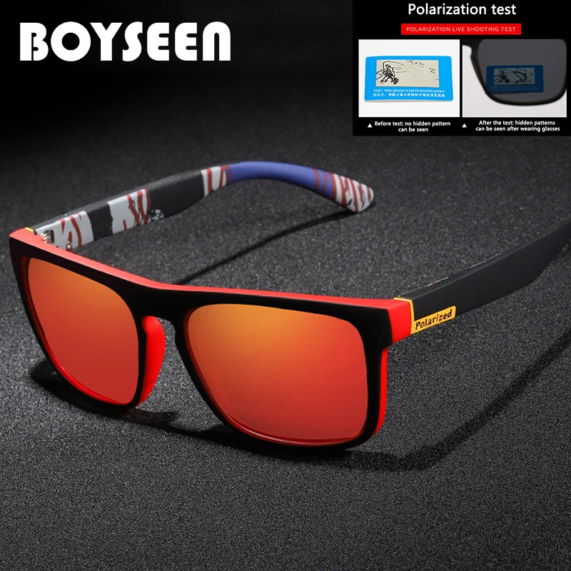 BOYSEEN Polarized Sunglasses Brand Designer Men's Driving Shades Male Sun Glasses For Men Retro Cheap Luxury Women UV400 Gafas