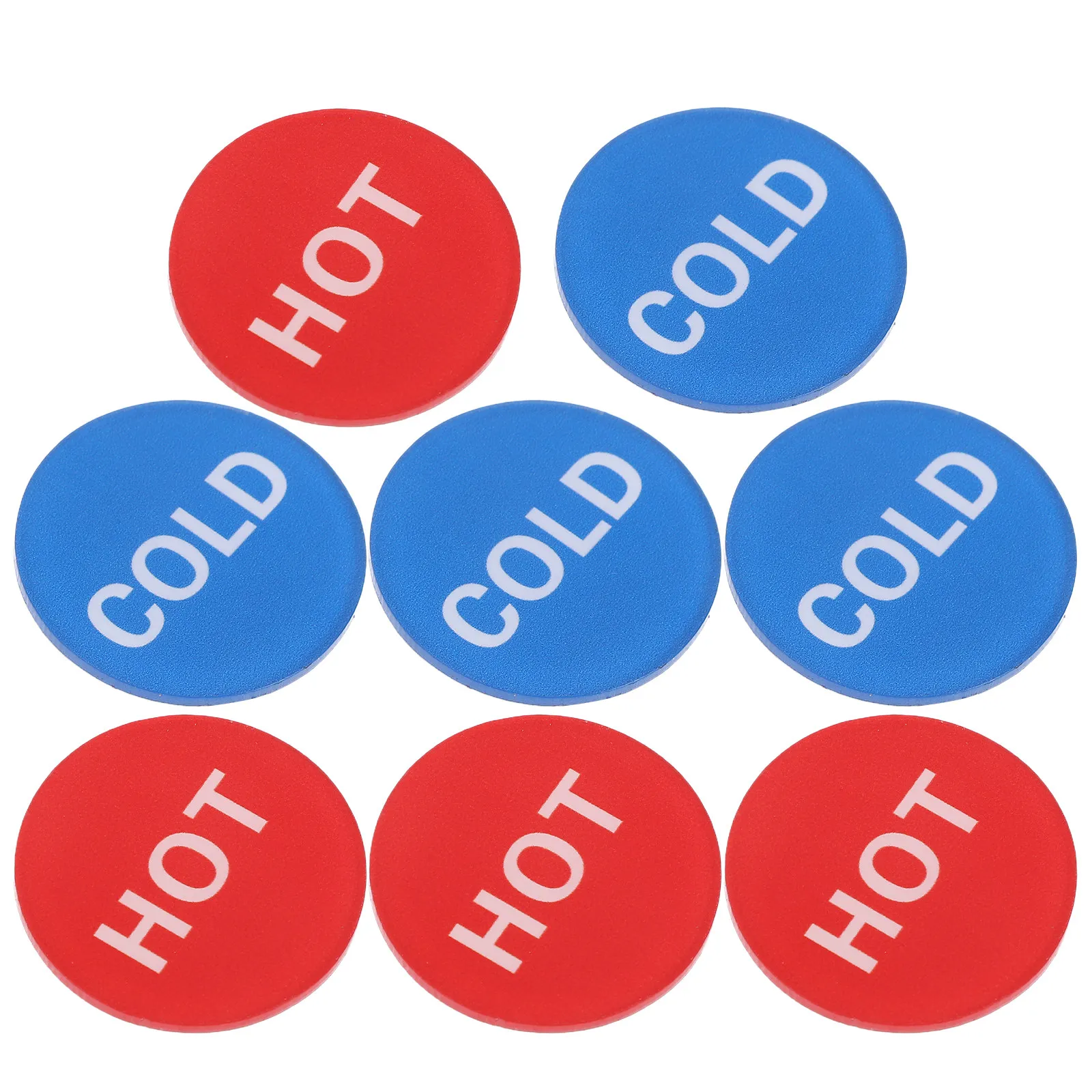 

4Pairs Self Stick Hot Cold Water Labels Waterproof Faucet Indicator Stickers Red Blue Bathroom Signs for Kitchen Washroom