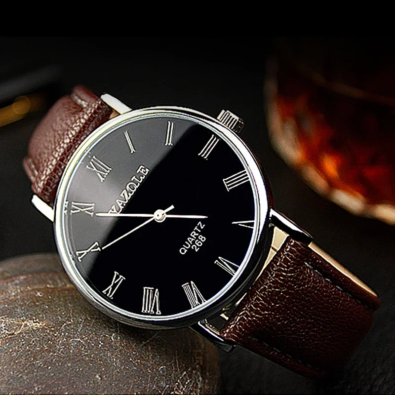 Yazole Men Watches Fashion Simple Men Watches Roma Dial Quartz Wrist Watch Mens Dropshipping 2022 New Arrivals mannen horloge