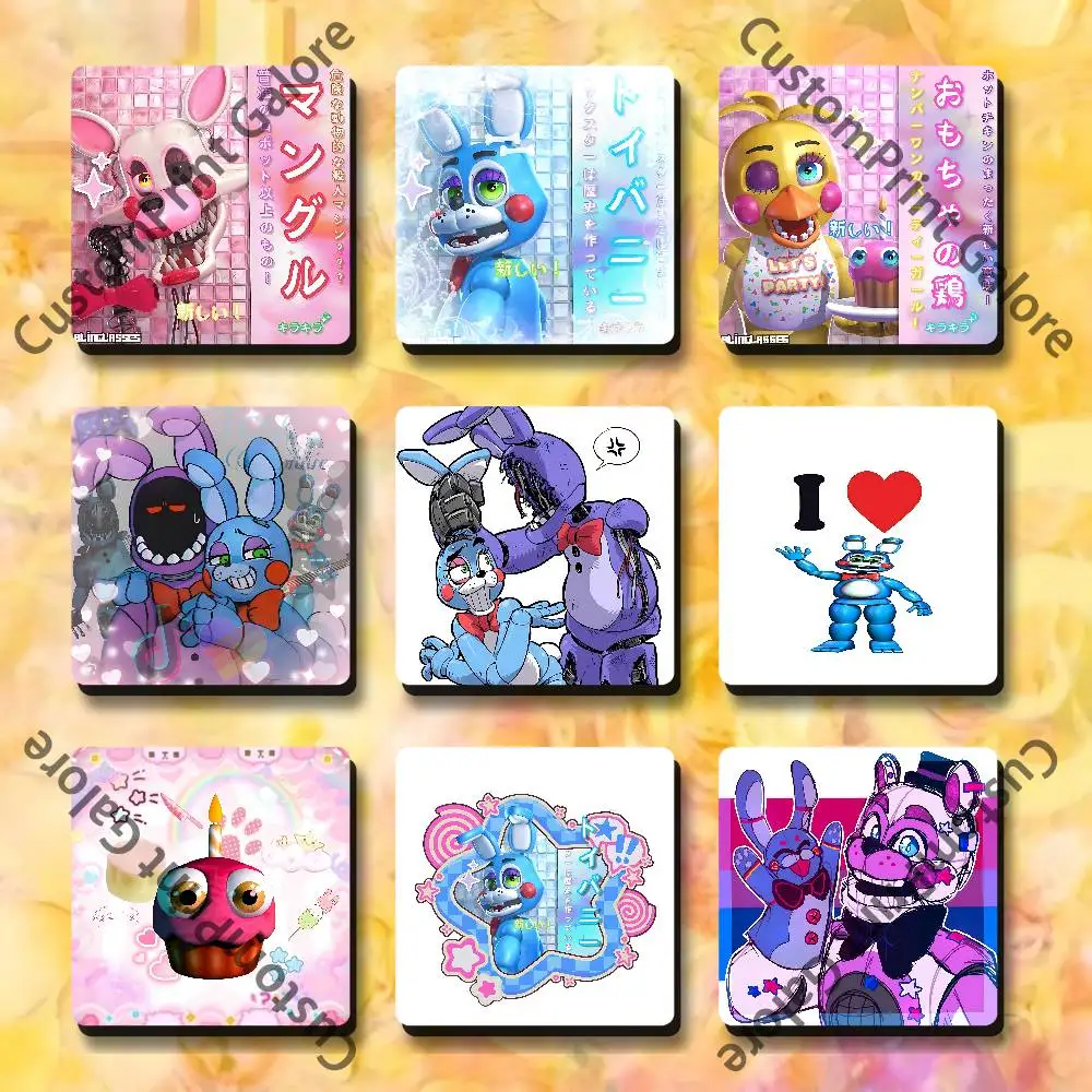 

W-FnafS 2 Soft Magnetic Refrigerator Magnets 5.5,7.5cm Personalized for DIY Kitchen Office Decorative